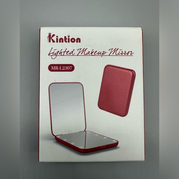 Kintion Pocket Mirror, 1X/3X Magnification LED Compact - Picture 2 of 7